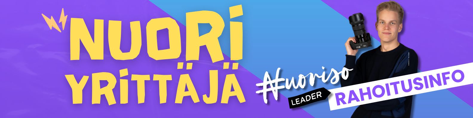 Nuori yrittäjä rahoitusinfo banneri.